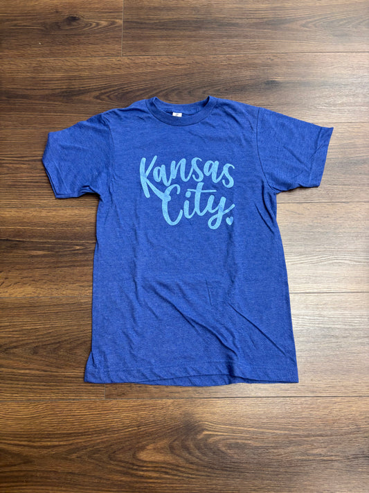 Kansas City Script Shirt with Small Heart